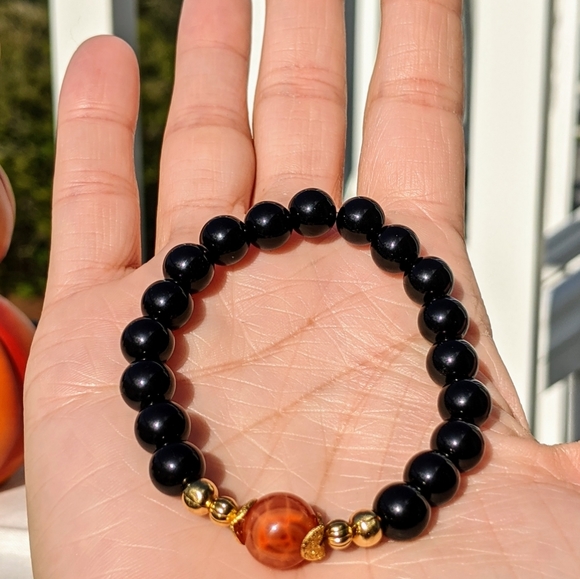 Black Onyx & Carnelian Set - Picture 6 of 7